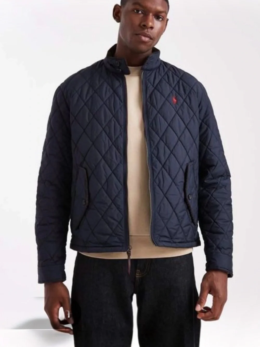 Polo Ralph Lauren Red Pony Insulated Quilted Harrington Blue Jacket Size XXL